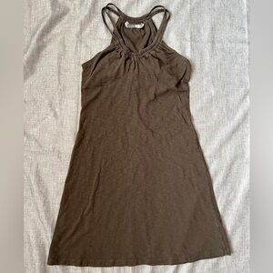 Athleta Slub Knit Brown Tank Dress S